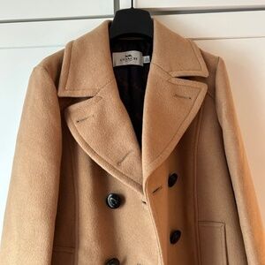 Coach Tan Double-Breasted Coat